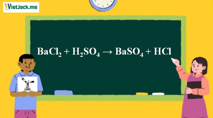 BaCl2 + H2SO4 → BaSO4 + HCl | H2SO4 ra BaSO4 (ảnh 1)