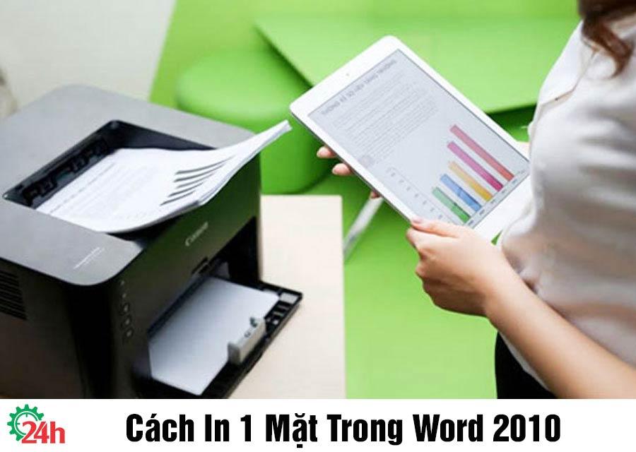 in 1 mặt trong word 2010