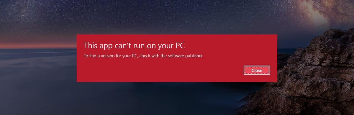 This App Can’t Run on Your PC