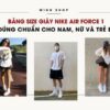 Bảng Size Giày Nike Air Force 1 Đúng Chuẩn Cho Nam, Nữ Và Trẻ Em