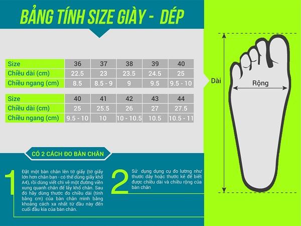 bảng size giày quảng châu