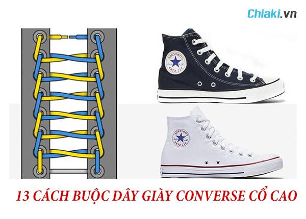 cách buộc dây giày cổ cao