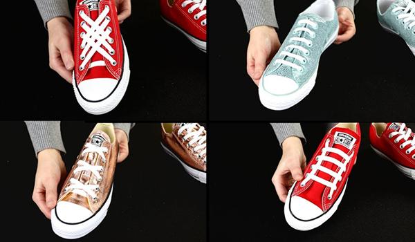 cách buộc dây giày converse