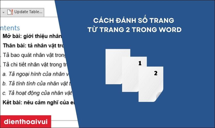 cách đánh số trang trong word 2010