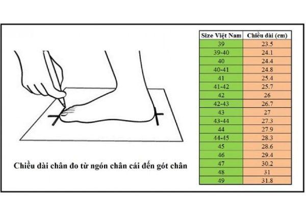 Cách đo và tính size giày dép khi mua hàng Mỹ