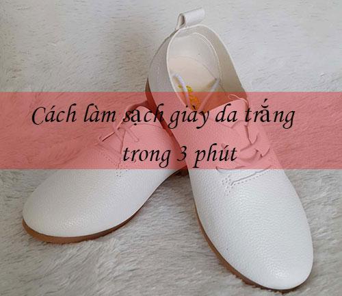 cách giặt giày da trắng