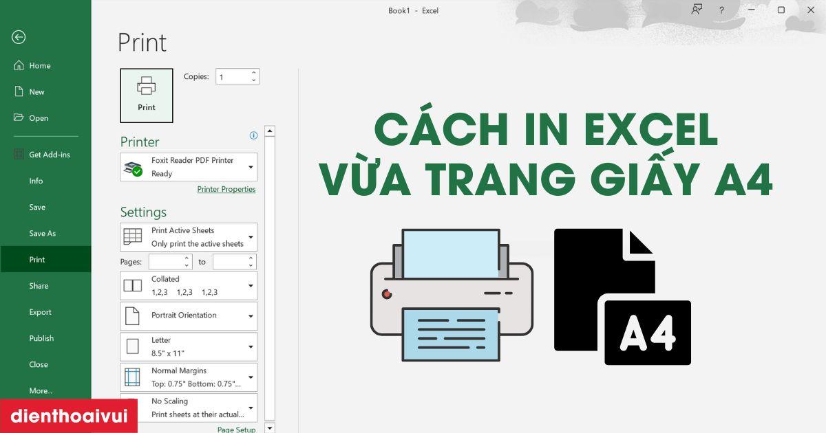 cách in excel vừa trang giấy a4