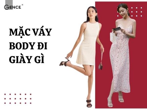 cách phối đầm body với giày thể thao