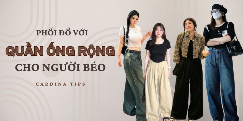 cách phối đồ với quần ống suông cho người mập