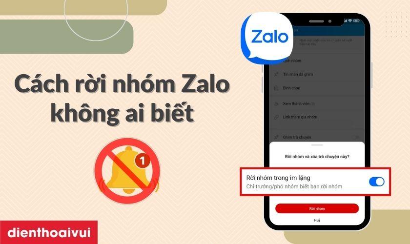 cách rời nhóm zalo trong im lặng