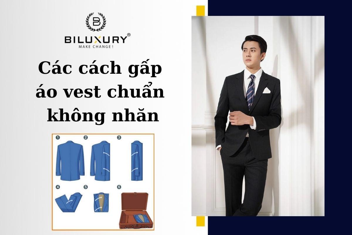 cách xếp áo vest