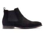 Giày chelsea boot da lộn màu đen