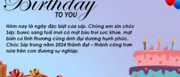 Top 30+ lời chúc mừng sinh nhật sếp nữ hay,ý nghĩa