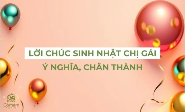 lời chúc sinh nhật chị gái đã có gia đình