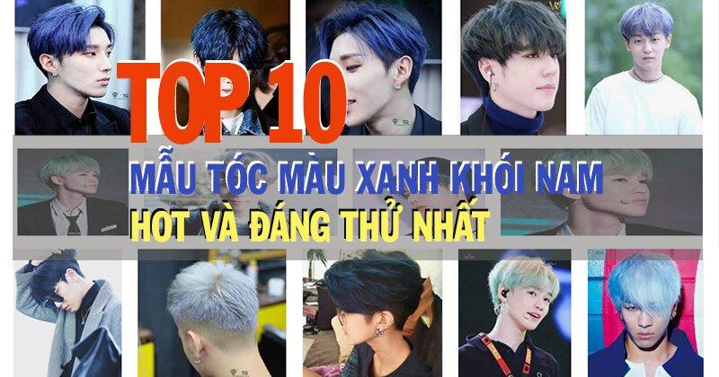 nhuộm tóc xanh khói nam