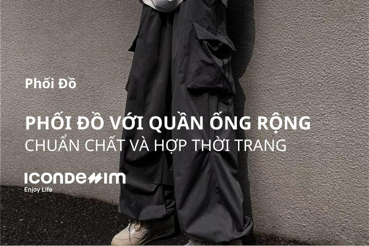 phối đồ nam với quần ống rộng