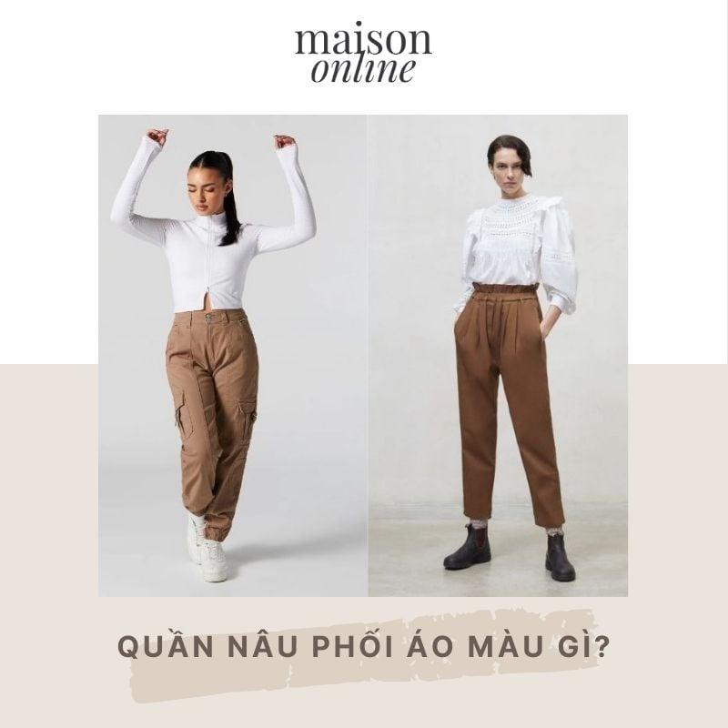 phối đồ quần nâu