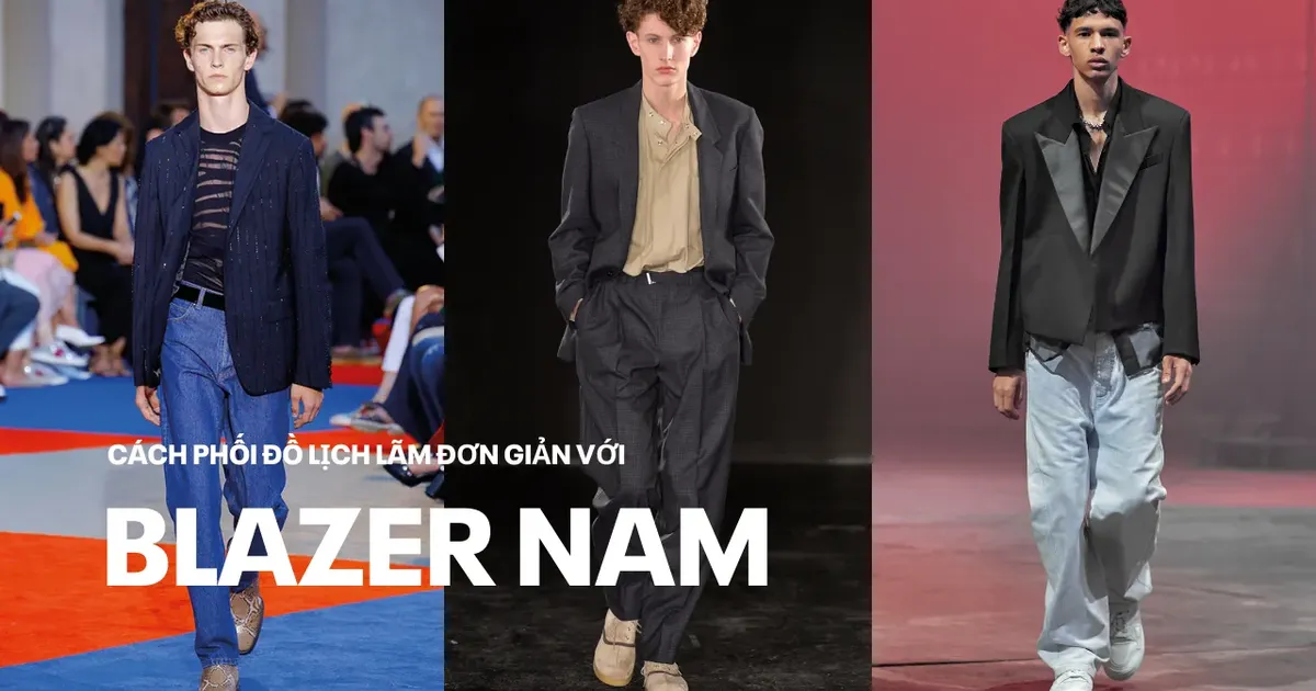 phối đồ với áo blazer nam