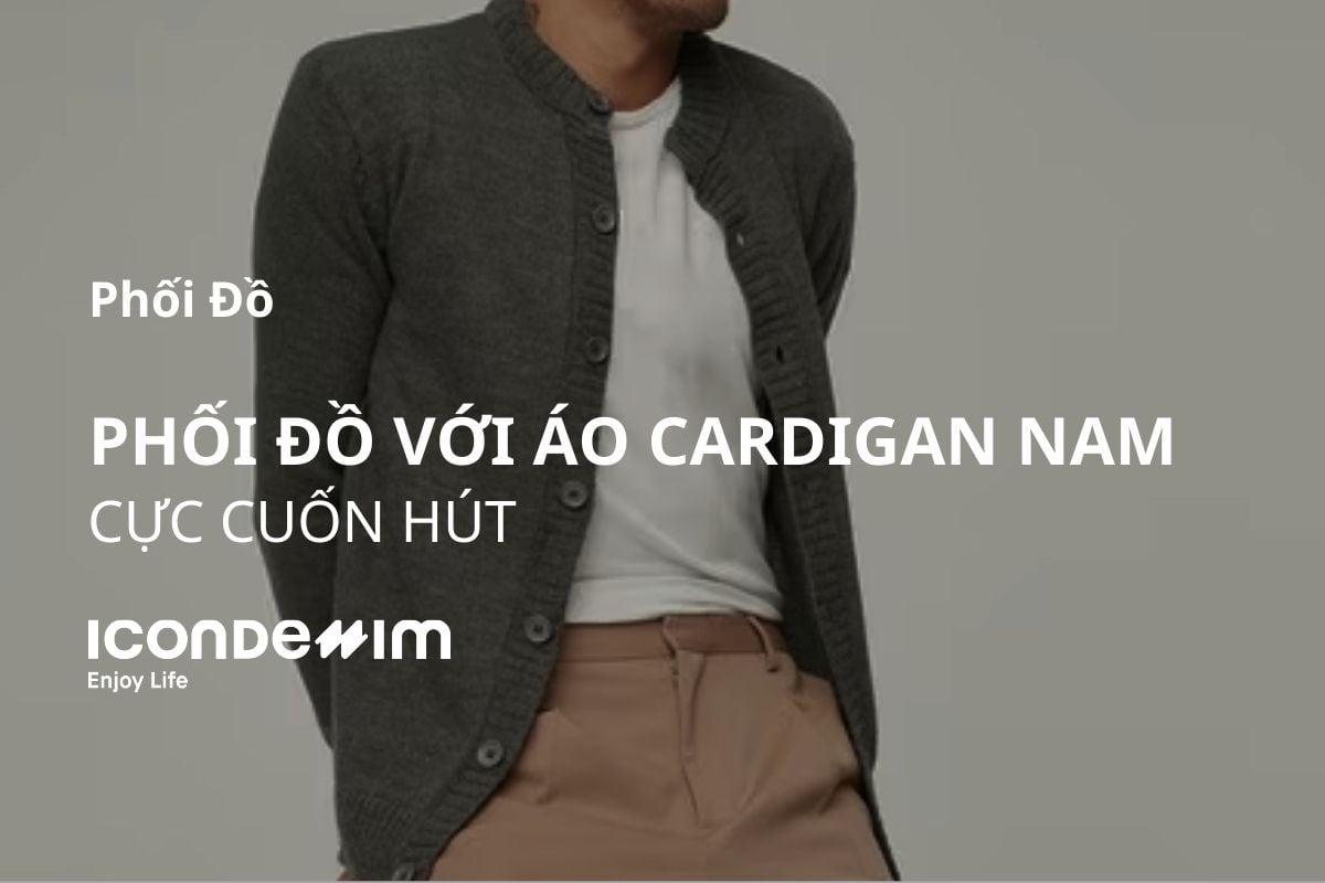 phối đồ với áo khoác len cardigan