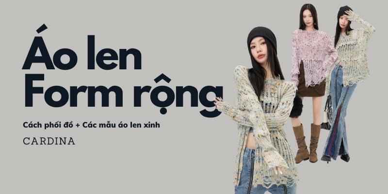 phối đồ với áo len form rộng