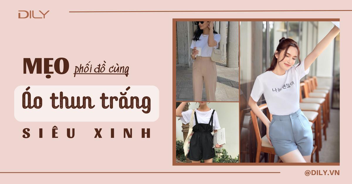 phối đồ với áo thun trắng