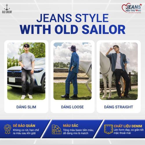 phối đồ với quần jeans nam