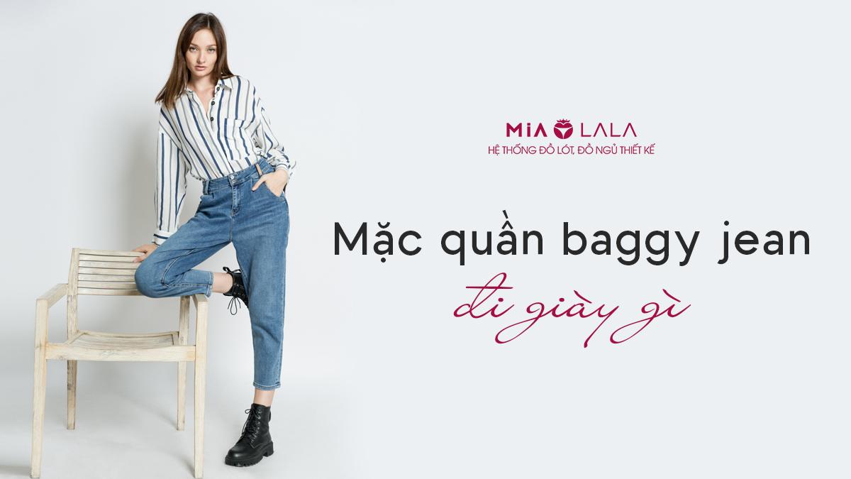 quần baggy phối với giày gì