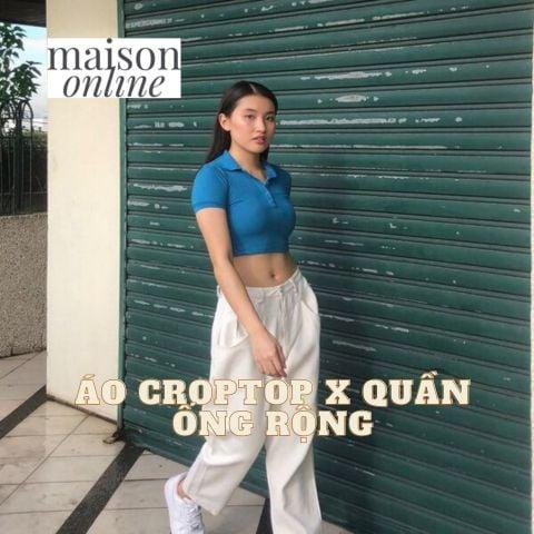 quần jean và áo croptop