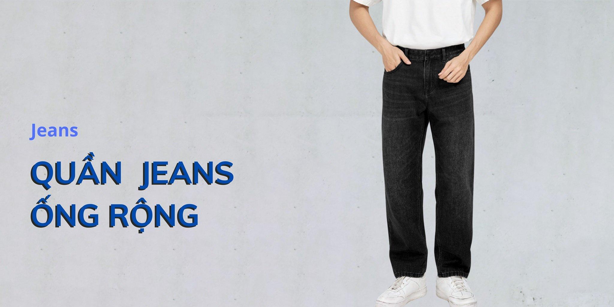 quần jeans ống suông nam