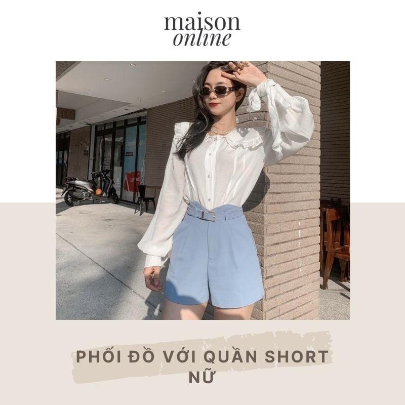 quần short jean phối với áo gì