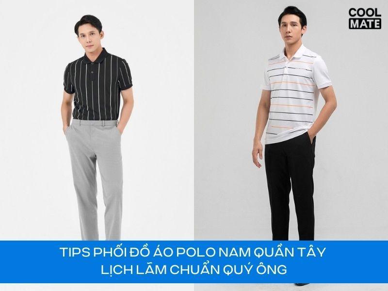 quần tây phối áo polo