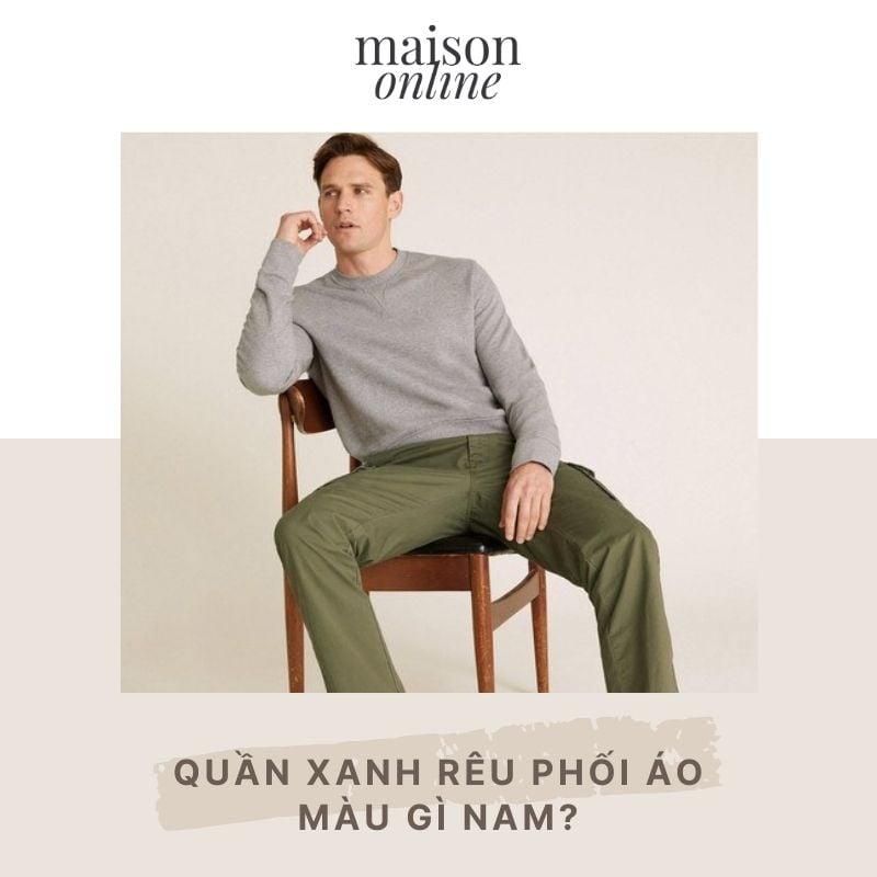 quần tây xanh phối áo màu gì