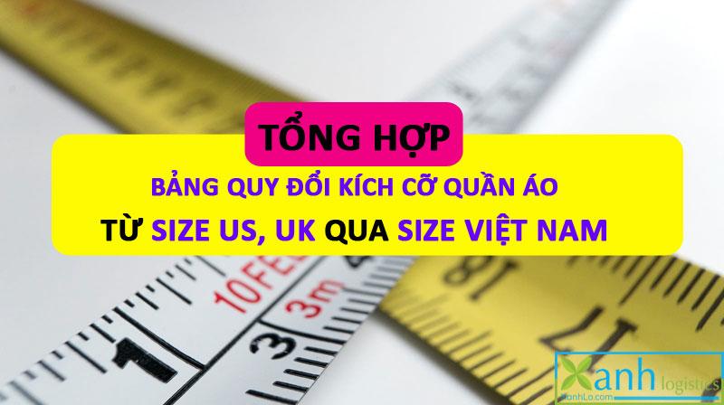 quy đổi size