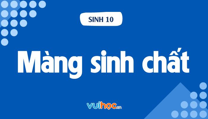 thành phần chính của màng sinh chất là