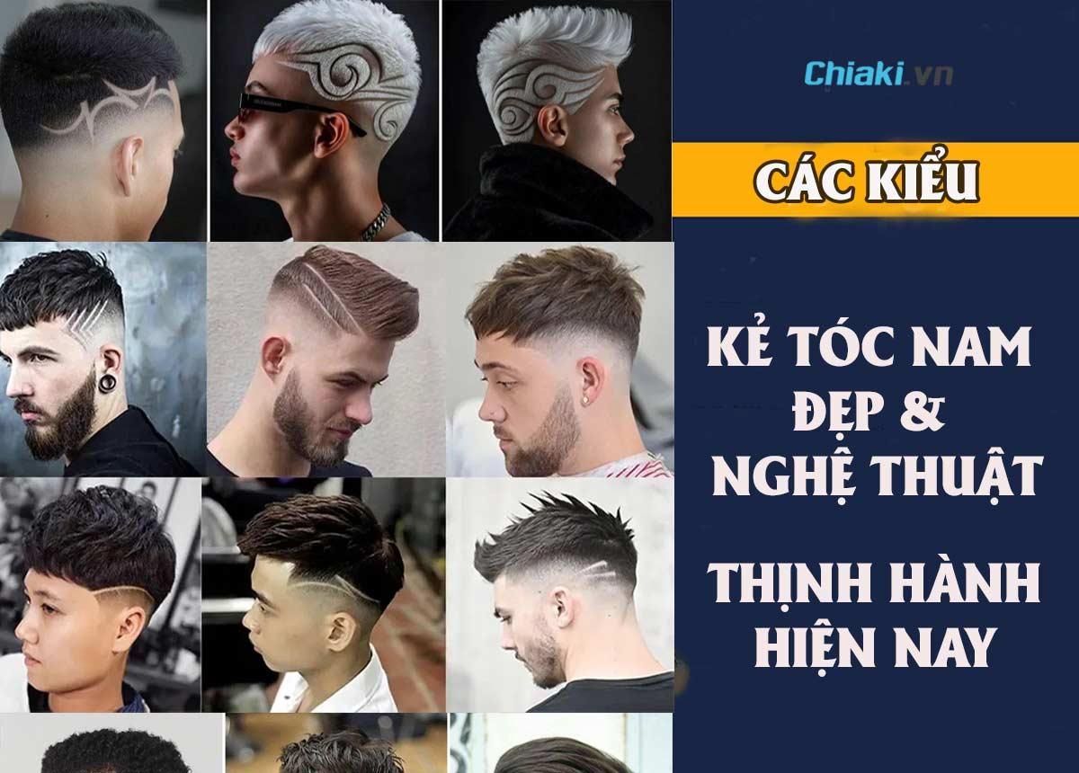 tóc nam ngắn kẻ vạch đẹp