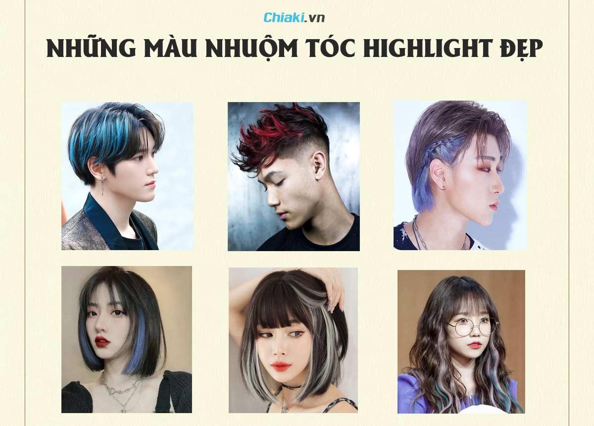 tóc nhuộm highlight nam