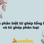 Cách phân biệt từ ghép tổng hợp và từ ghép phân loại