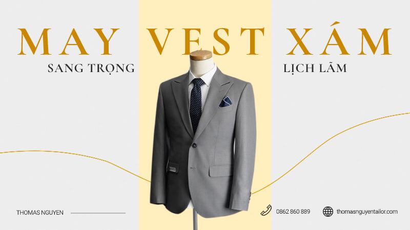 vest xám mặc áo sơ mi màu gì