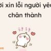 Lời xin lỗi người yêu chân thành, mau hết giận