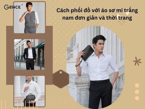 áo gile trắng mặc với gì