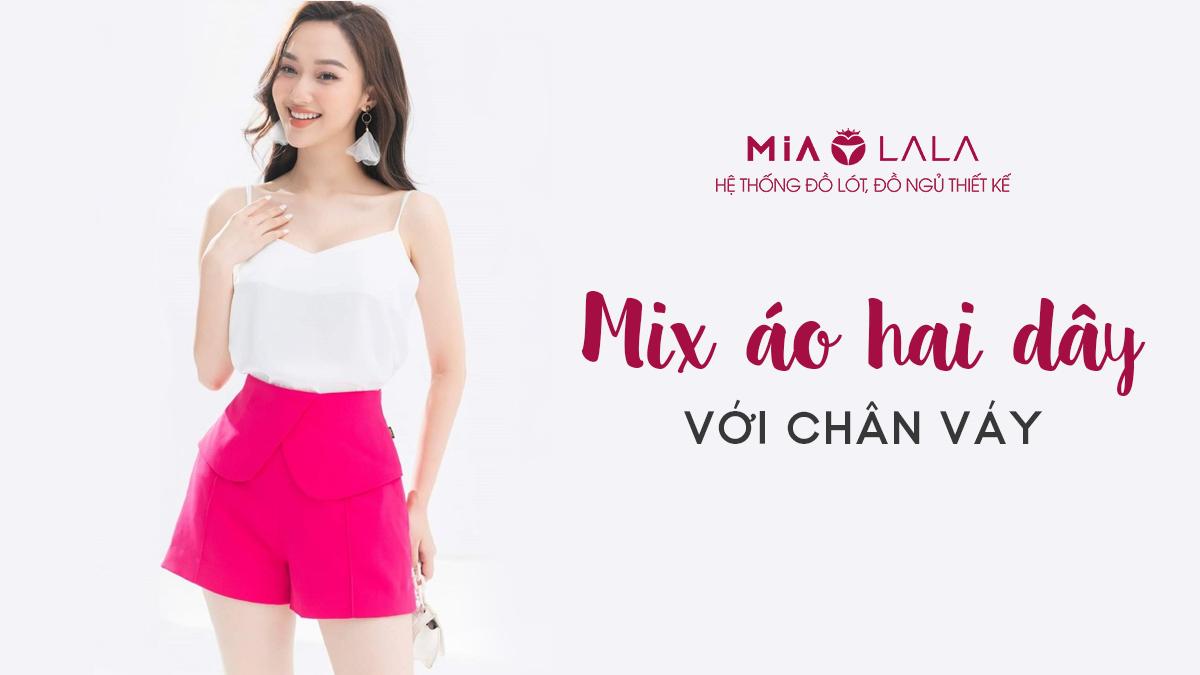 áo hai dây phối với gì