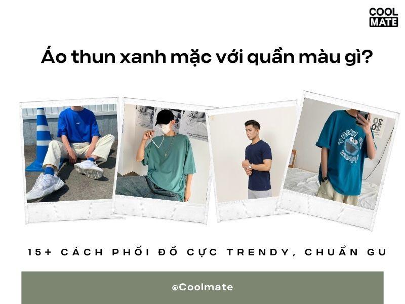 áo xanh dương đậm mặc với quần màu gì