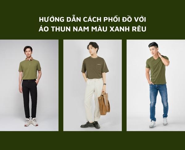 áo xanh rêu mặc với quần màu gì