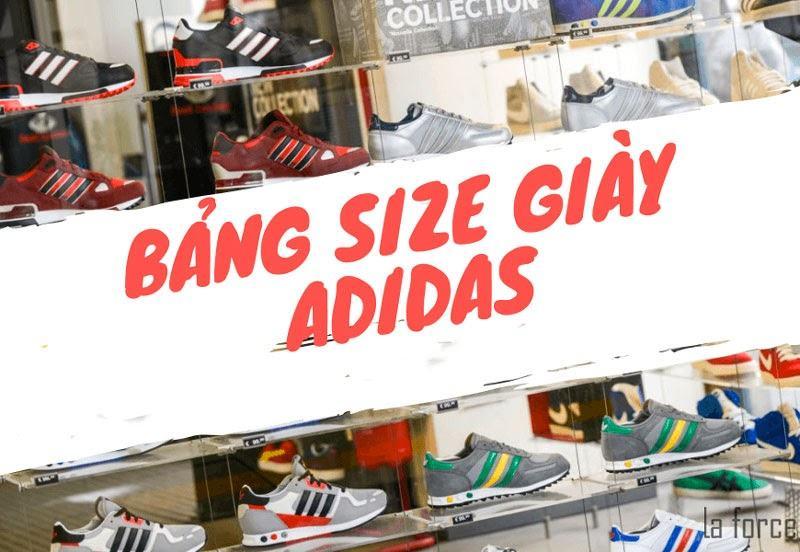 bảng size giày adidas trẻ em