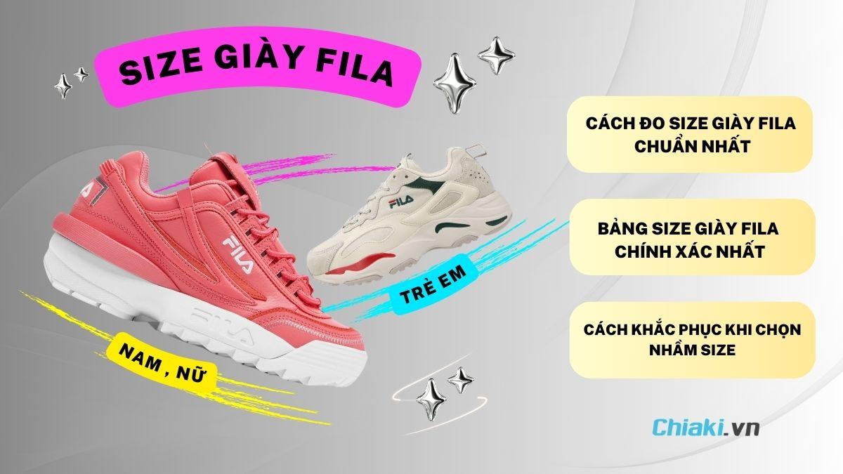 bảng size giày fila nữ