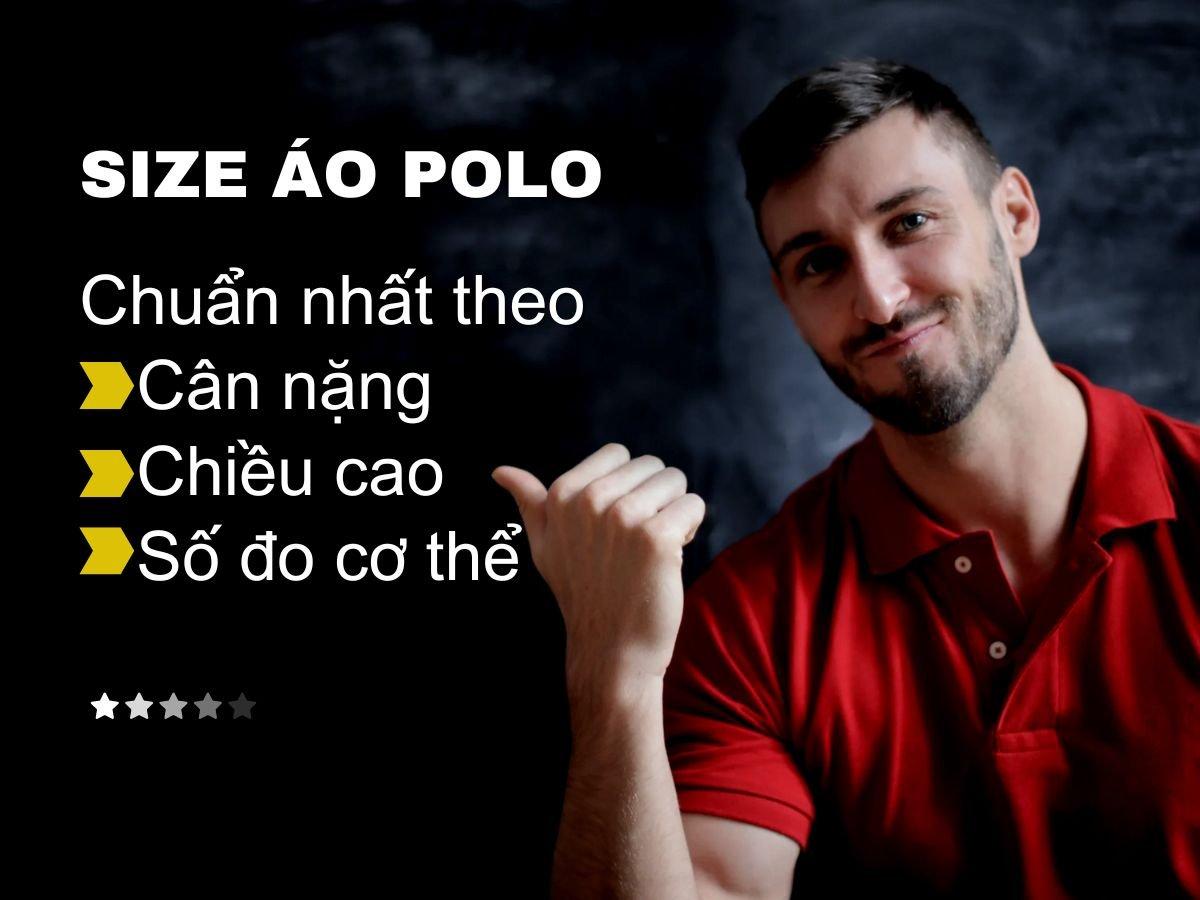 chọn size áo polo nam