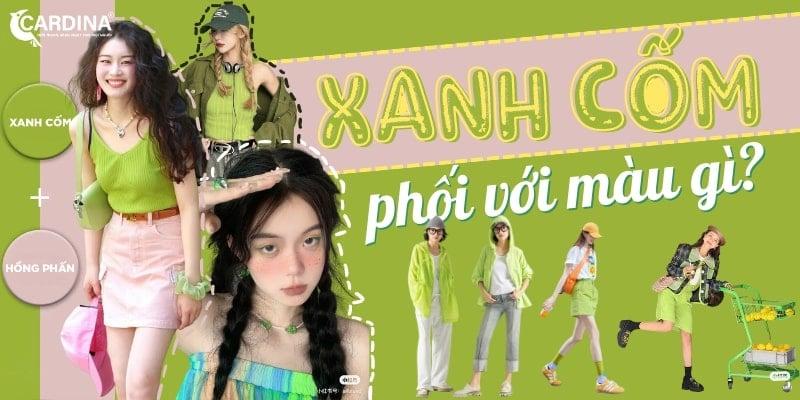 màu xanh cốm kết hợp với màu gì