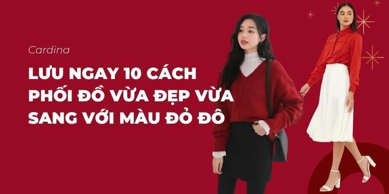 phối đồ với áo đỏ