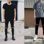 Phối đồ với quần jeans đen rách gối nam cực cool ngầu, cá tính