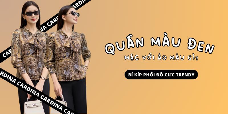 quần âu đen mặc với áo gì